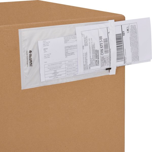 Global Industrial Packing List Envelopes, 5-1/2W x 10L, Clear, 1000PK 354711
